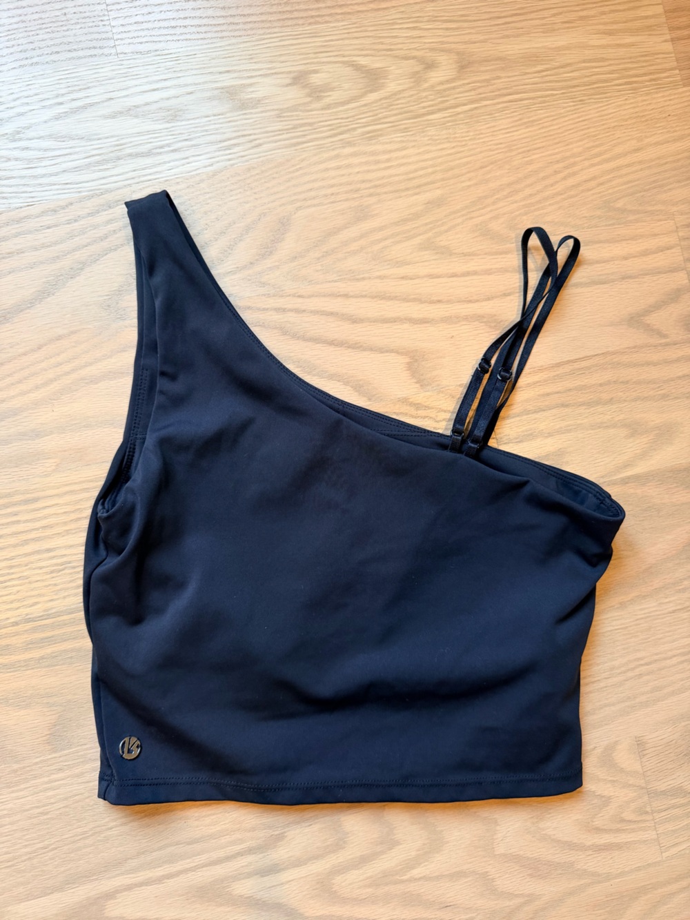 BuffBunny Black One-Shoulder Crop Top